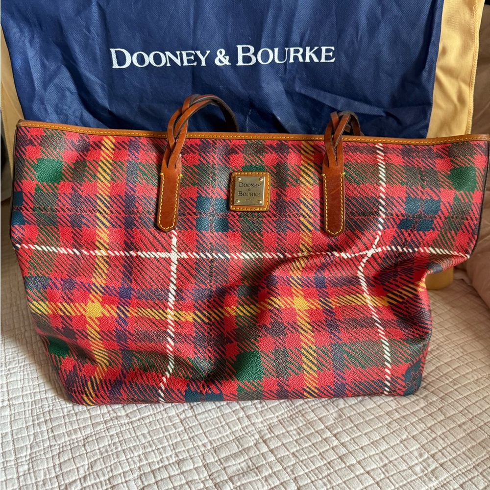 Dooney & Bourke Multicolor Plaid Tote